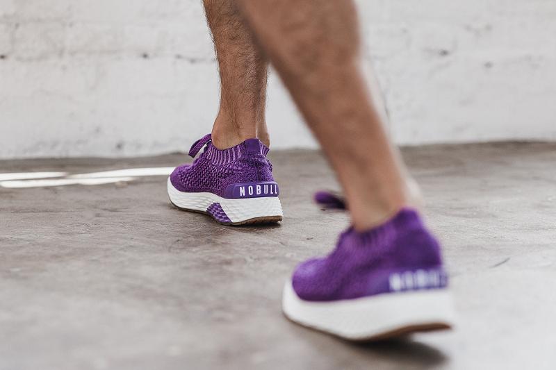 Purple Nobull Royal Knit Runner Men's Running Shoes | CA U1031Z